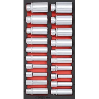 Deep socket 1/2" SFS-S SAE 20-pcs.