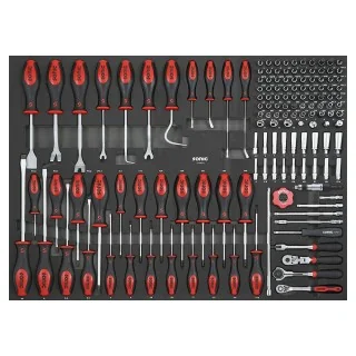 Screwdriver and 1/4" bit socket set SFS-XL 141-pcs.