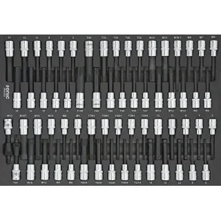 Bit socket set 1/2" SFS-M 64-pcs.