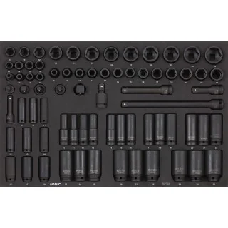 Impact socket set 3/8" and 1/2" SFS-M 74-pcs.