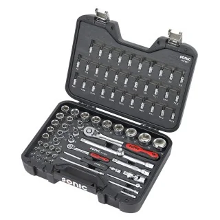 BMCS socket set 1/4" and 1/2" 76-pcs.