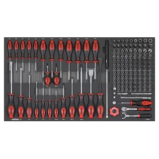 Screwdriver and bit socket set 1/4" SFS-L 146-pcs.