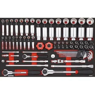 Socket set 12pt. SFS-M SAE 93-pcs.