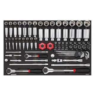 Socket set 1/4", 3/8" and 1/2" SFS-M 93-pcs.