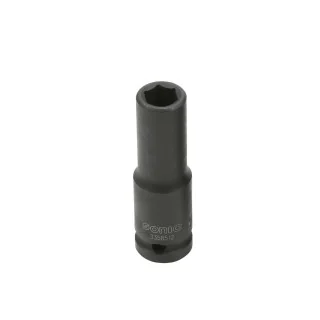 Impact socket 1/2" 6-point deep 12mm