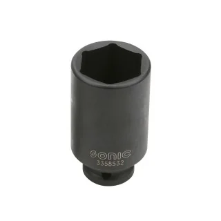 Impact socket 1/2" 6-point deep 24mm