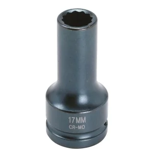 Impact socket 3/4" 12-point deep 17mm