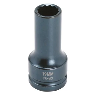 Impact socket 3/4" 12-point deep  19mm
