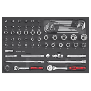 Combination set 3/8" and 1/2" SFS-M 71-pcs.