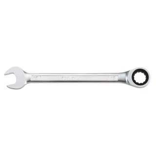 Flat ratcheting wrench 12-point 18mm