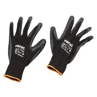 Gloves nitrile coated nylon size 9 large