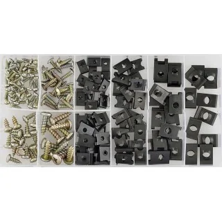 Body bolts and speed nuts assortment 170-pcs.