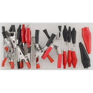 Crocodile clips assortment 28-pcs.