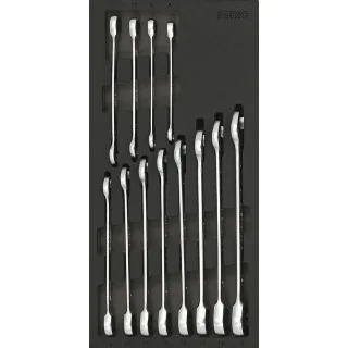 Flat ring ratchet set 12pt. SFS-S 12-pcs.