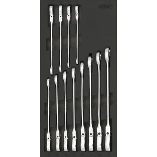 Flexible ratcheting wrench set 12pt. SFS-S 12-pcs.