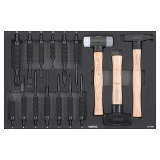 Chisel and hammer set SFS-M 16-pcs.