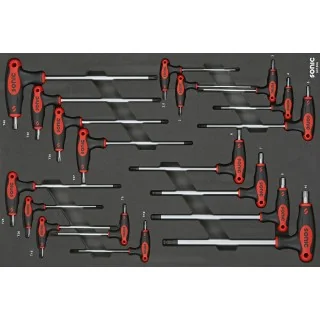Hex ball grip key set SFS-M 18-pcs.