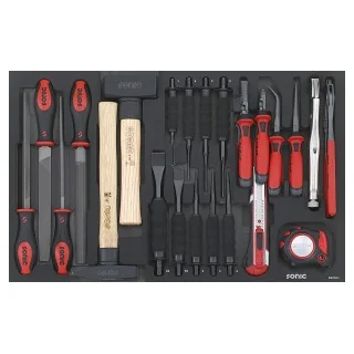 Chisel, hammer, pliers and file set SFS-M 23-pcs.