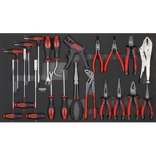 Pliers and hex ball grip key set SFS-L 23-pcs.