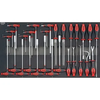 Hex nut and key grip set SFS-L 27-pcs.