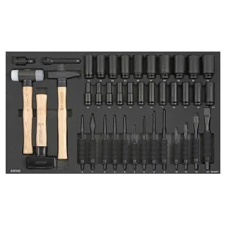 Chisel, hammer and impact set SFS-L 40-pcs.
