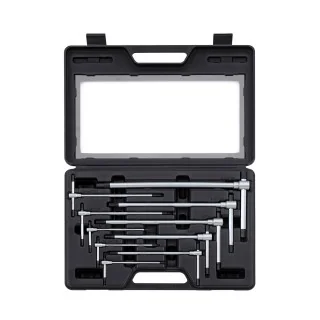 Key wrench set hex T-handle 3-tip 10-pcs