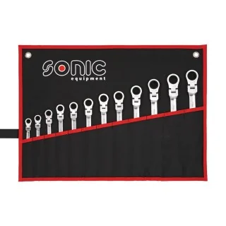 Flexible ratcheting wrench set 12-point in pouch 12-pcs.