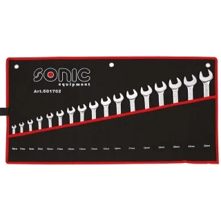 Combination wrench set in pouch 17-pcs.