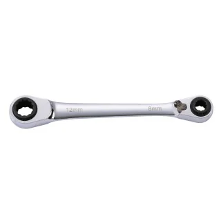 Ring ratchet wrench 4 in 1 8-10 and 12-13mm