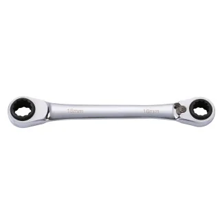 Ring ratchet wrench 4 in 1 16-17 and 18-19mm
