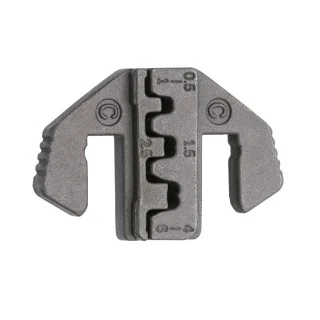 Jaw for crimping open barrel terminals