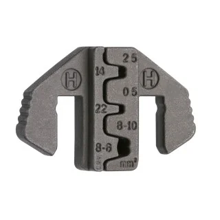 Jaw for crimping open barrel terminals