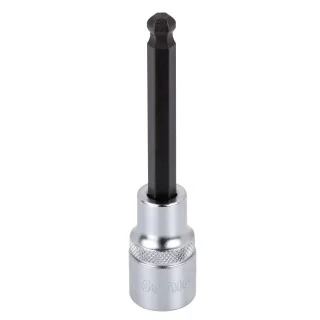 Bit socket 1/2" hex ball end 140mmL 5mm