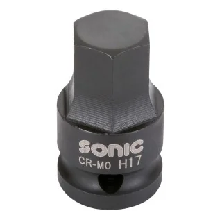 Impact bit socket 1/2" hex one piece 19mm