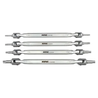 Bit set TX hinged in pouch 4-pcs.