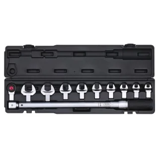 Torque wrench set 1/2" exchangable open 68-340Nm 11-pcs.