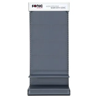 Wall display 1m including hooks and lightbox