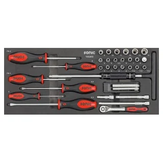 Socket set 1/4" SFS-XS 32-pcs.