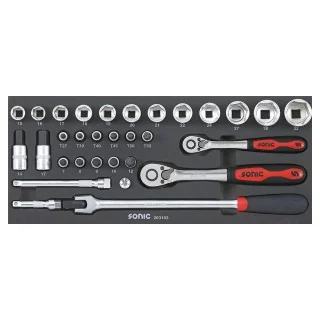 Combination set 3/8" SFS-XS 31-pcs.