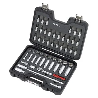 BMCS socket and bit socket set 3/8" SAE 53-pcs.