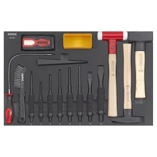 Chisel and hammer set SFS-M 16-pcs.