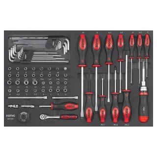 Screwdriver set 1/4" SFS-M 70-pcs.