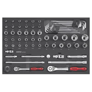 Combination set 3/8" and 1/2" SFS-M 71-pcs.