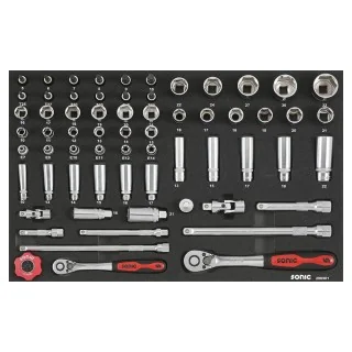 Combination set 3/8" and 1/2" SFS-M 65-pcs.