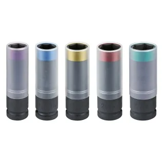 Power impact socket set 1/2" 6-point 5-pcs.