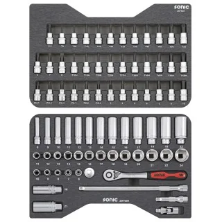 BMCS socket and bit socket set 3/8" 76-pcs.