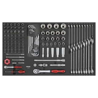 Socket and wrench set 1/4" and 1/2" SFS-L 130-pcs.