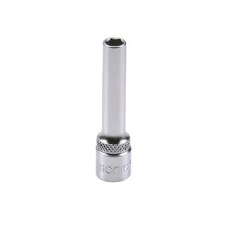 Flank socket 1/4" 6-point deep 6mm