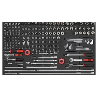 Socket combination set 1/4" and 3/8" SFS-L 185-pcs.