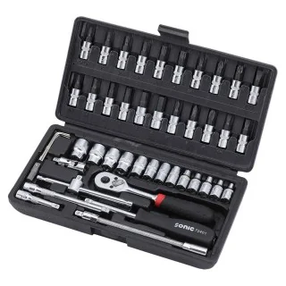 Flank socket set 1/4" 6-point 46-pcs.